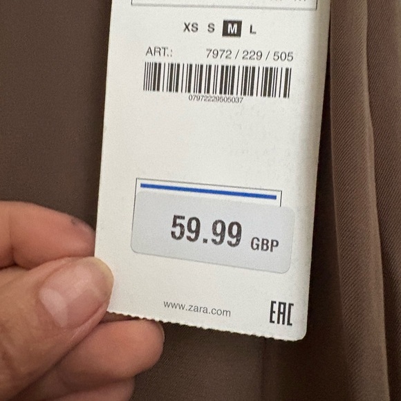 ZARA WIDE LEG BBASIC TROUSERS SIZE M NWT - Picture 4 of 5